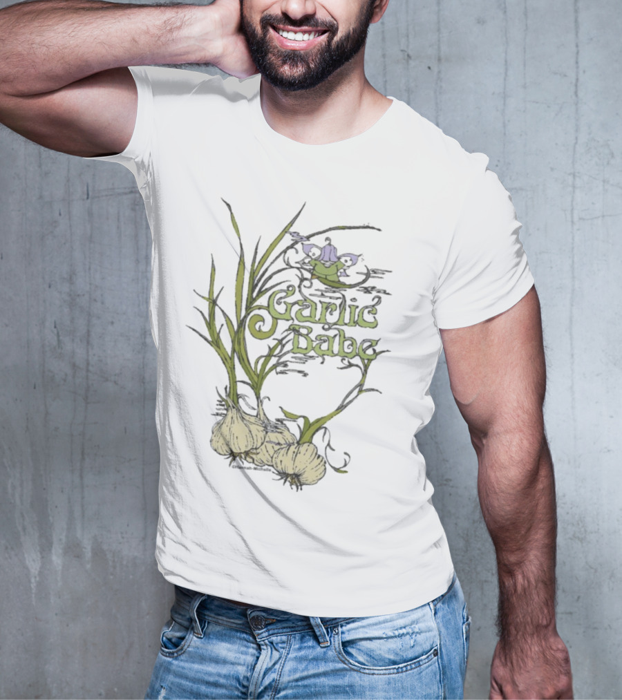 Hannah Michelle Garlic Babe Fairy Illustration T-Shirt