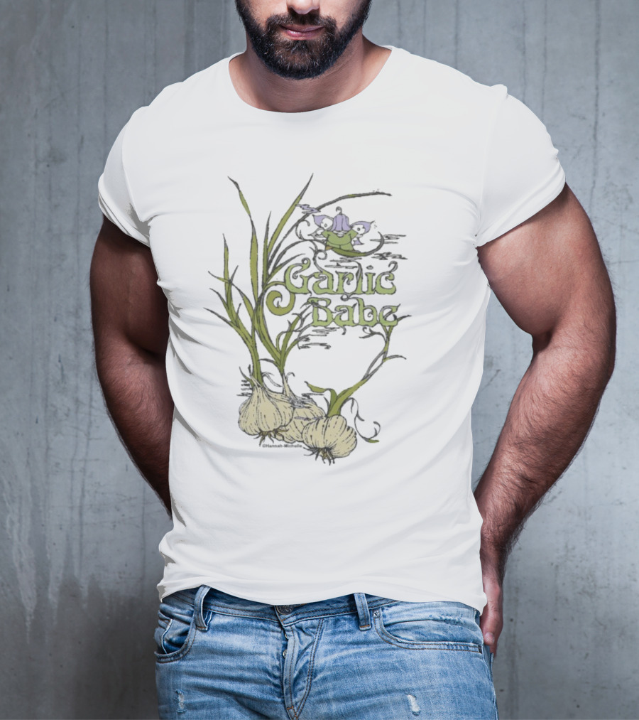 Hannah Michelle Garlic Babe Fairy Illustration T-Shirt