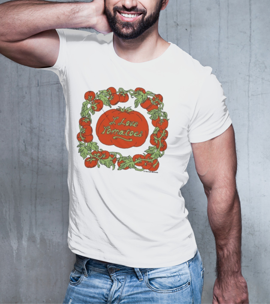 Hannah Michelle I Love Tomatoes Vine Wreath T-Shirt