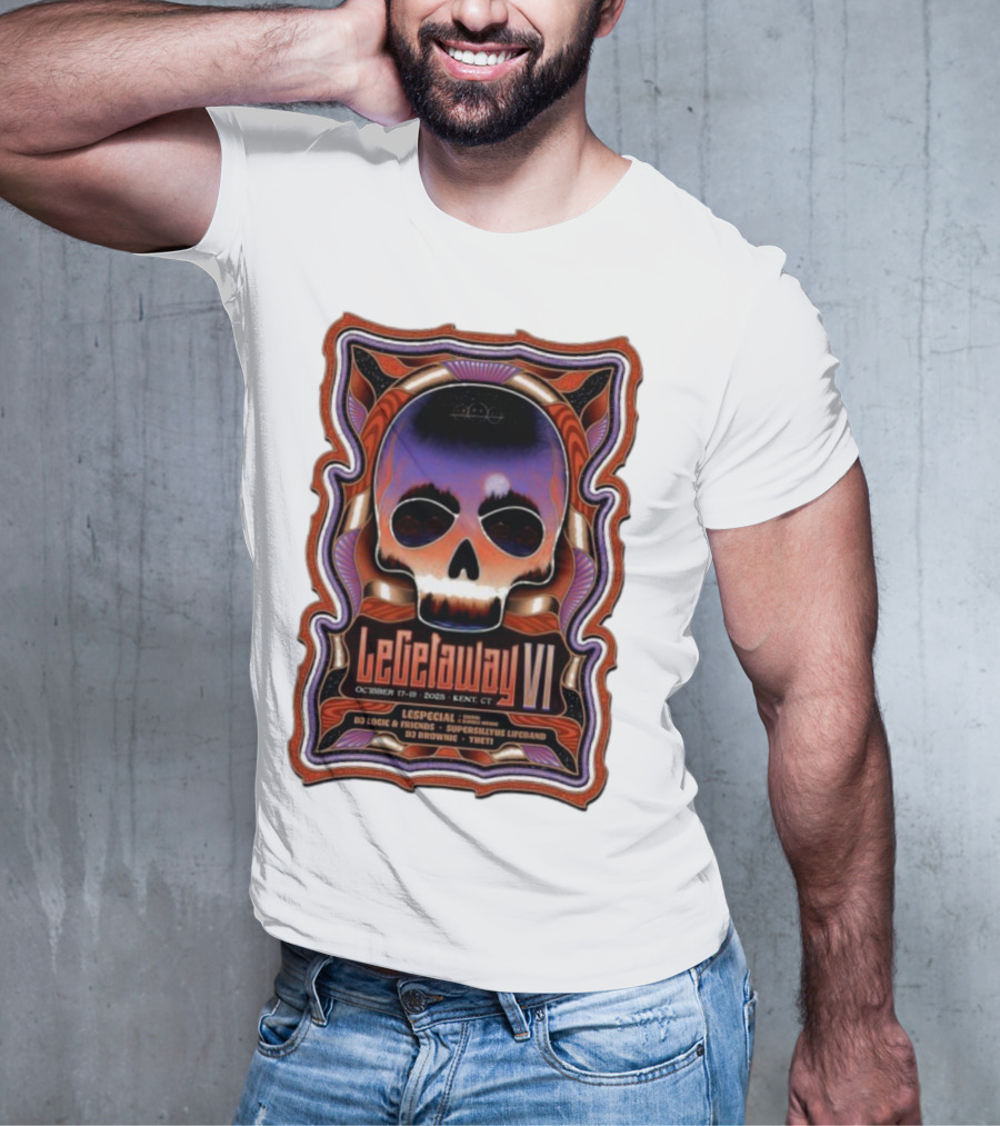 LeGetaway VI Lespecial October 17-19 2025 Kent CT Skull DJ Logic Supersillyus Lifeband T-Shirt