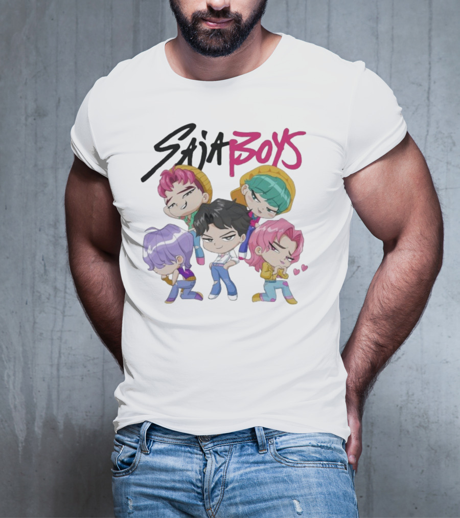KPop Saja Boys Chibi Demon Hunters Characters T-Shirt