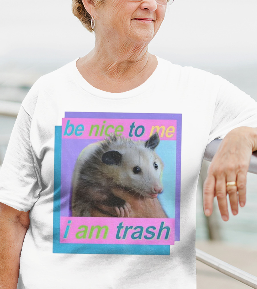 Be Nice To Me I Am Trash Possum Vintage T-Shirt