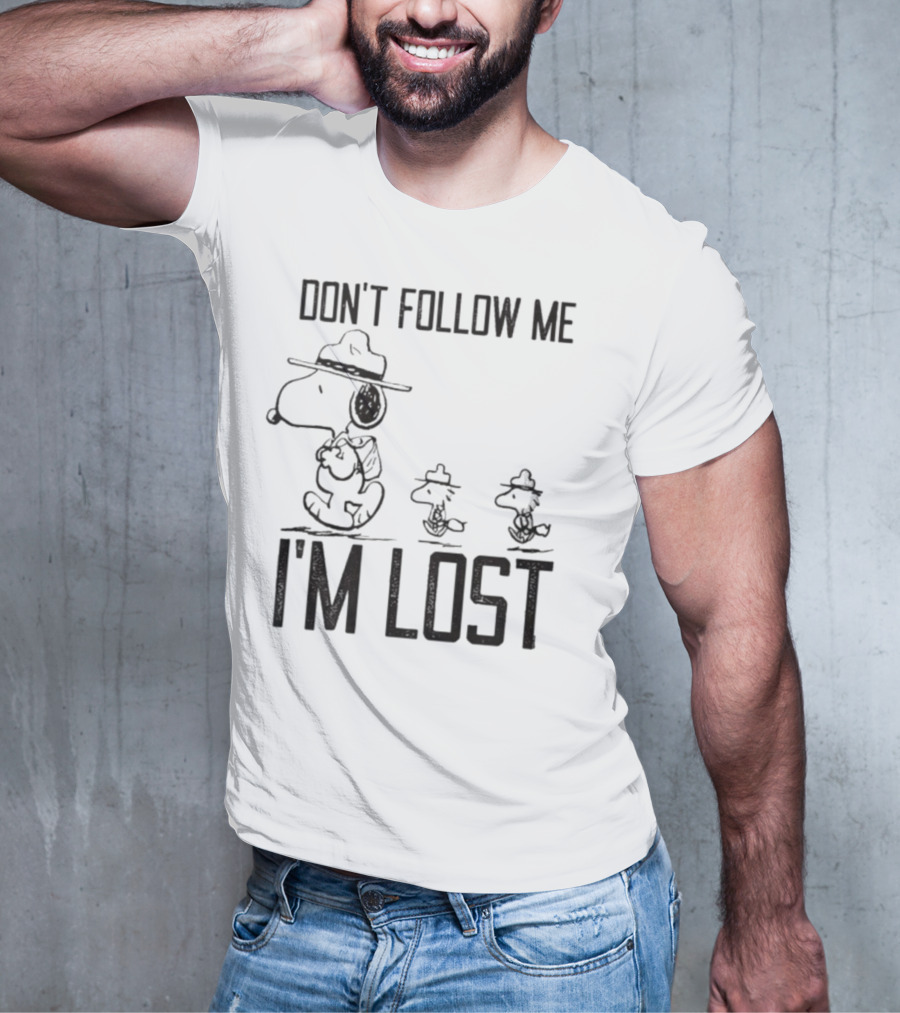 Snoopy Woodstock Peanuts Don’t Follow Me I’m Lost T-Shirt