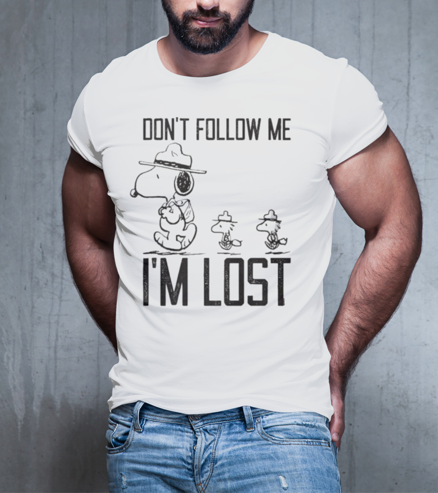 Snoopy Woodstock Peanuts Don’t Follow Me I’m Lost T-Shirt