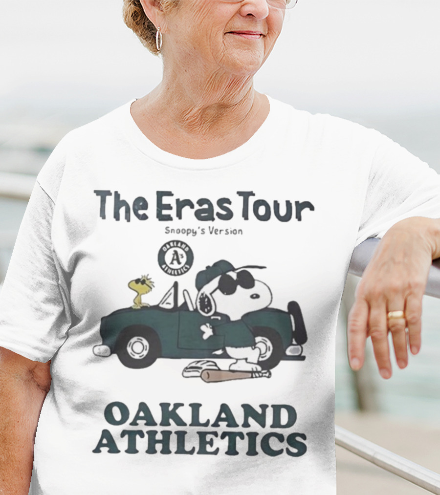 The Eras Tour Snoopy Version Oakland Athletics Peanuts Woodstock T-Shirt
