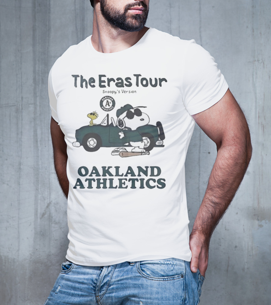 The Eras Tour Snoopy Version Oakland Athletics Peanuts Woodstock T-Shirt