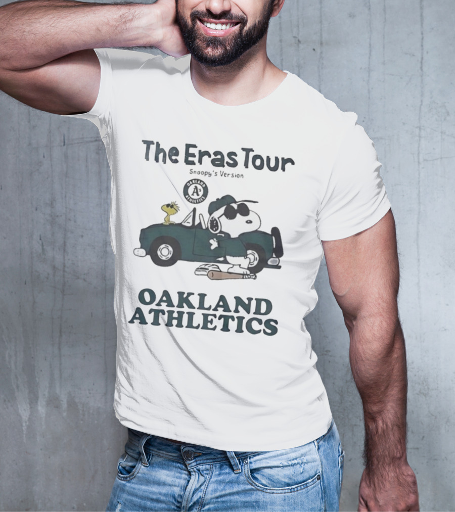 The Eras Tour Snoopy Version Oakland Athletics Peanuts Woodstock T-Shirt