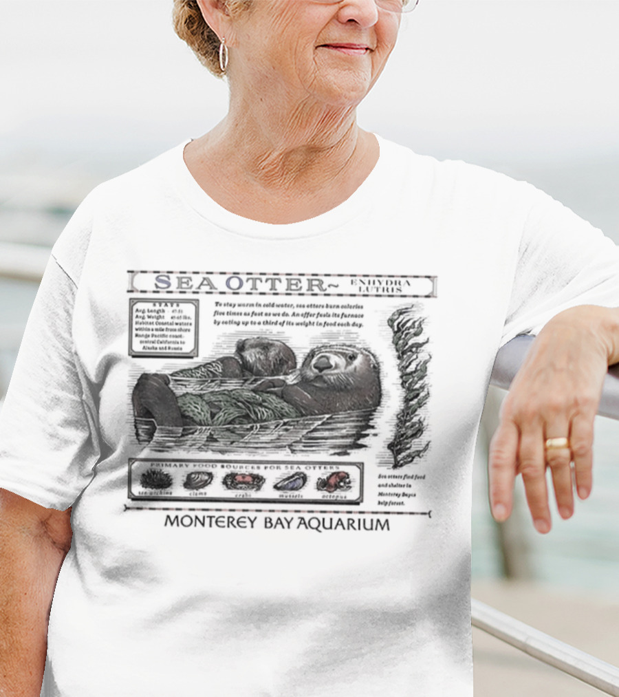 Sea Otter Taylor Facts Monterey Bay Aquarium T-Shirt
