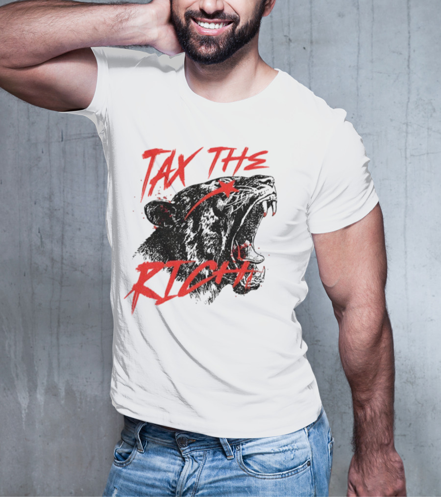 Tax The Rich Tiger Roar Anti Billionaire T-Shirt
