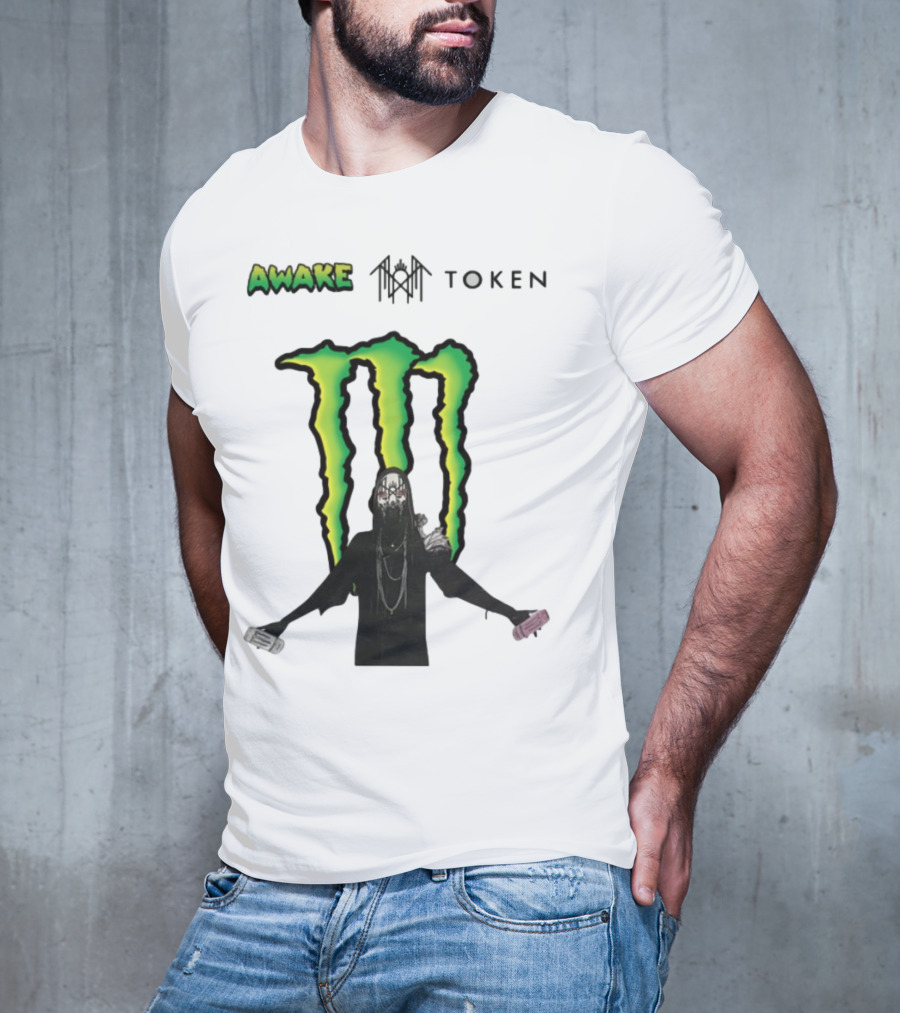 Awake Token Monster Energy Hooded Figure T-Shirt