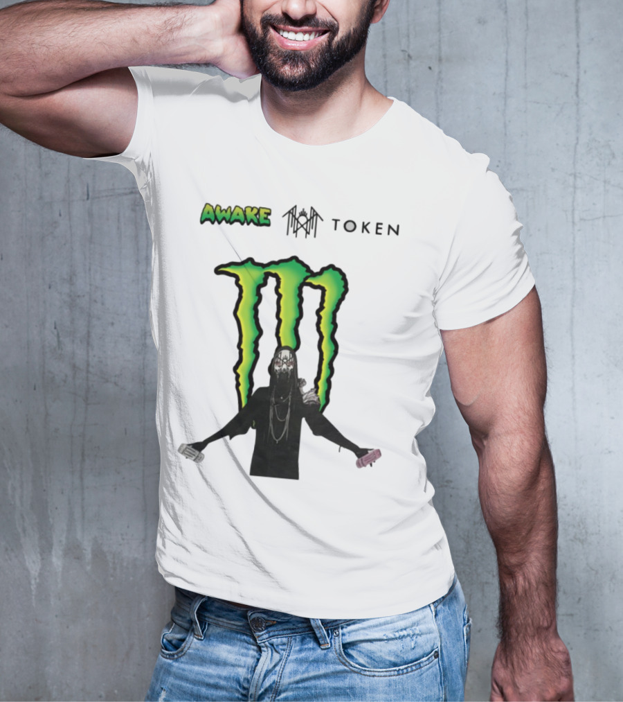 Awake Token Monster Energy Hooded Figure T-Shirt