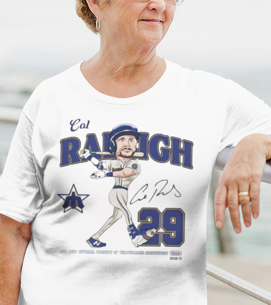 Cal Raleigh Seattle Mariners MVP Throwbacks Northwest Signature 2025 29 T-Shirt