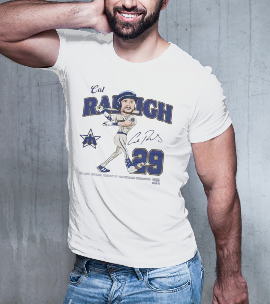 Cal Raleigh Seattle Mariners MVP Throwbacks Northwest Signature 2025 29 T-Shirt