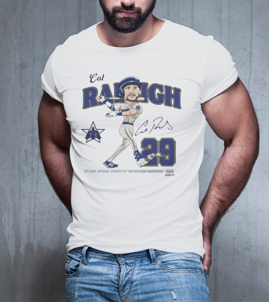 Cal Raleigh Seattle Mariners MVP Throwbacks Northwest Signature 2025 29 T-Shirt