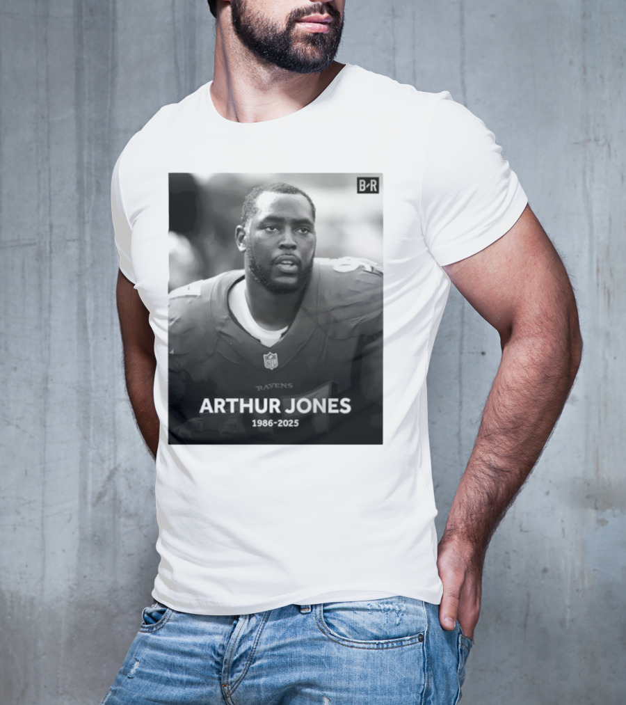 Arthur Jones Baltimore Ravens NFL Player Tribute 1986-2025 T-Shirt