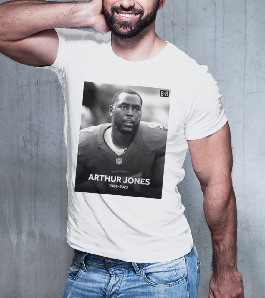 Arthur Jones Baltimore Ravens NFL Player Tribute 1986-2025 T-Shirt