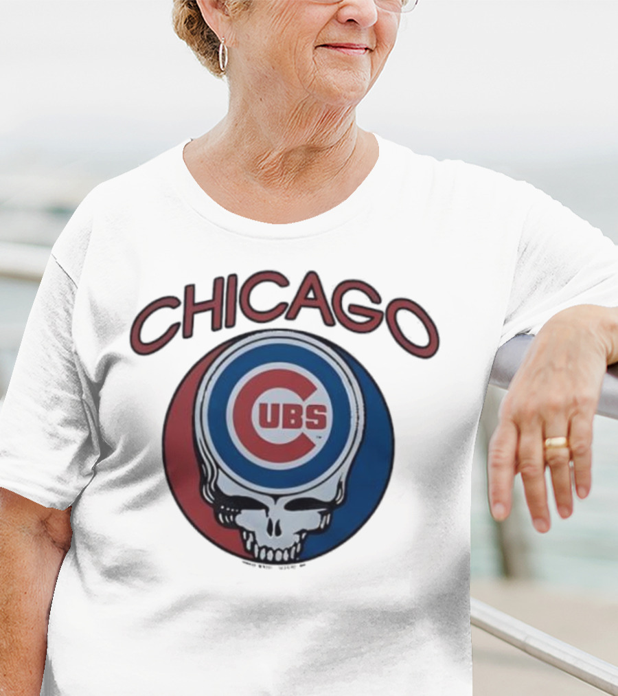 Chicago Cubs Grateful Dead Collaboration Steal Your Base Skull T-Shirt