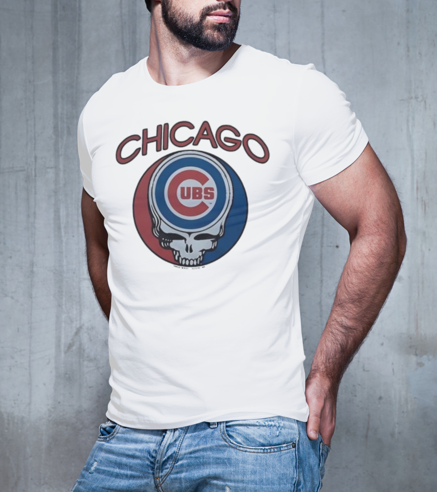 Chicago Cubs Grateful Dead Collaboration Steal Your Base Skull T-Shirt