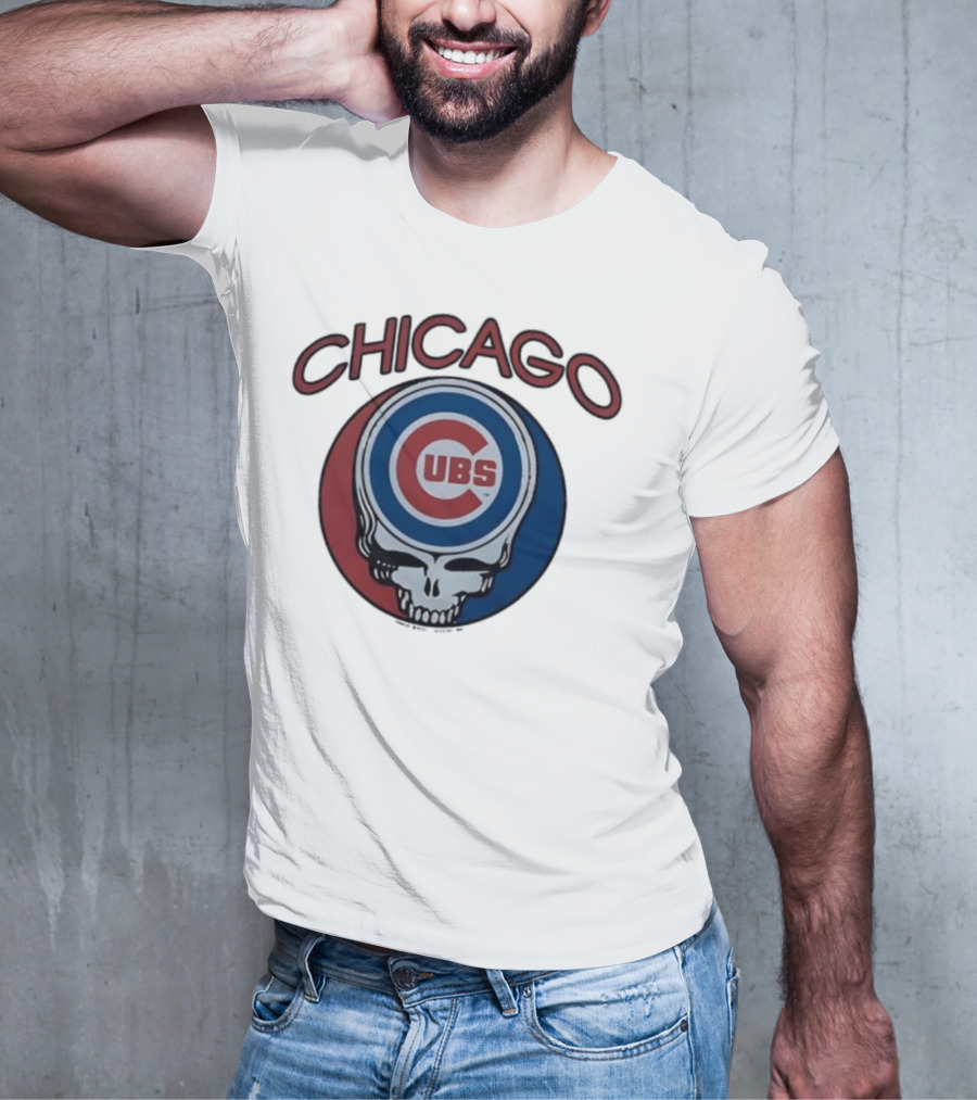 Chicago Cubs Grateful Dead Collaboration Steal Your Base Skull T-Shirt