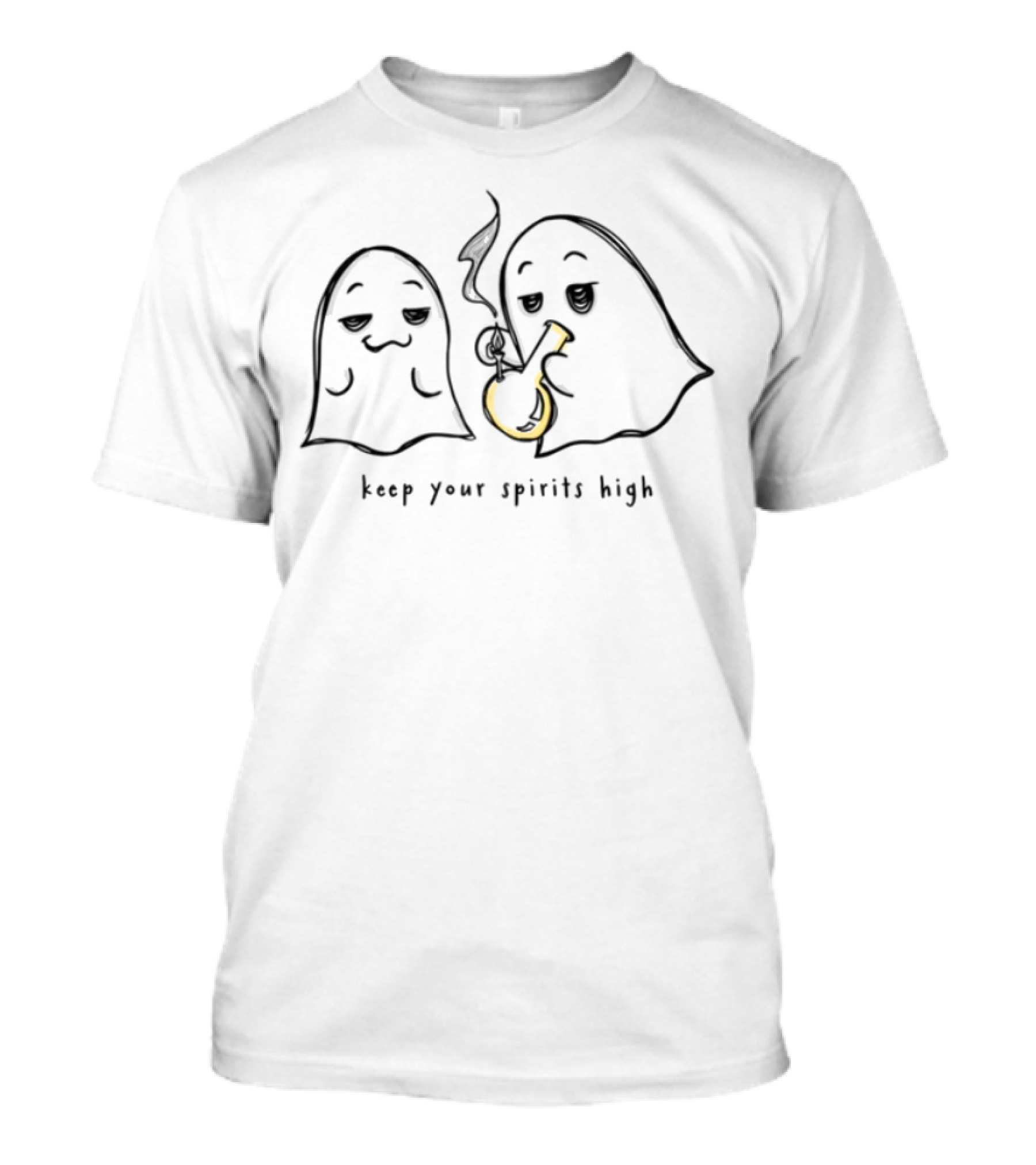 Keep Your Spirits High Ghosts Smoking Keypx T-Shirt