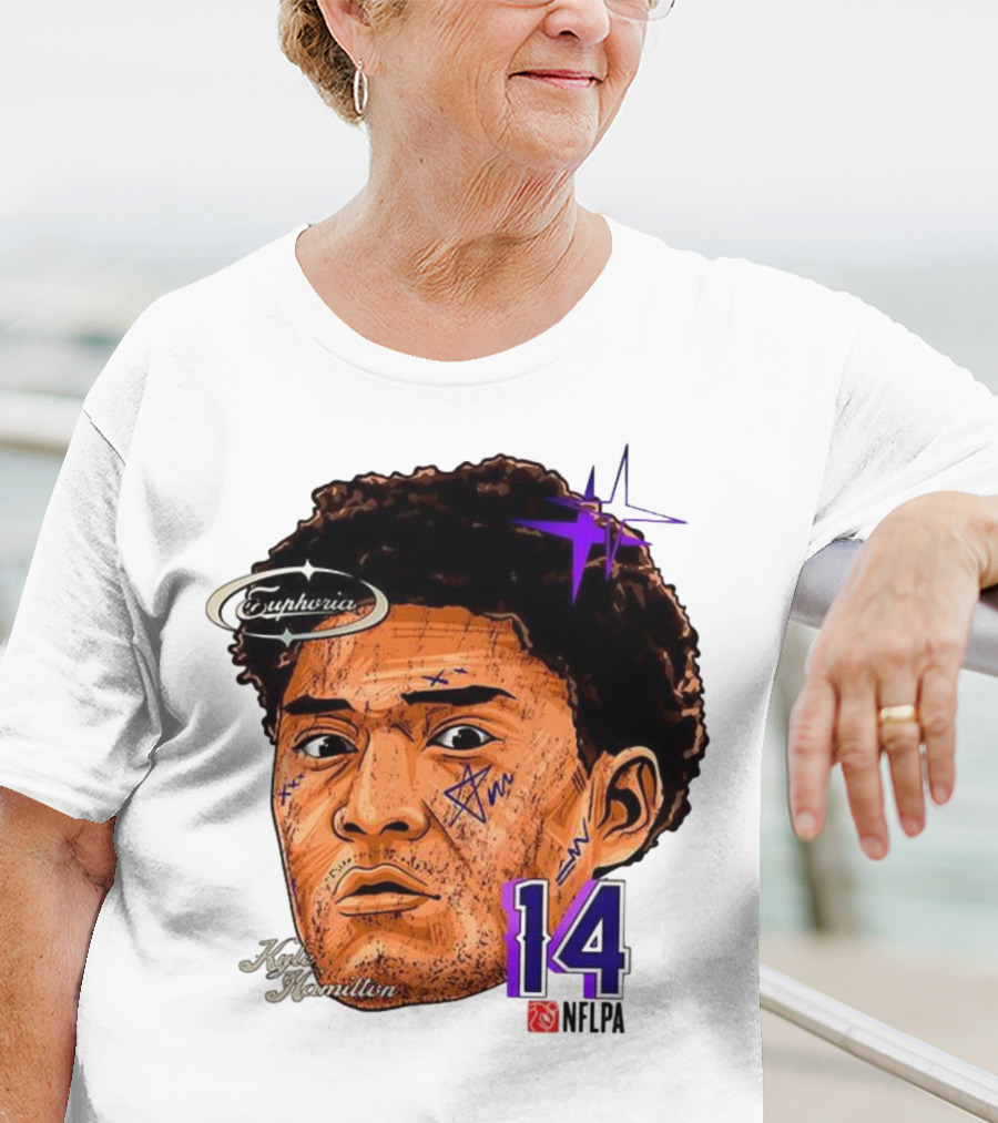 Kyle Hamilton Baltimore Ravens Euphoria Number 14 Ravens Star T-Shirt