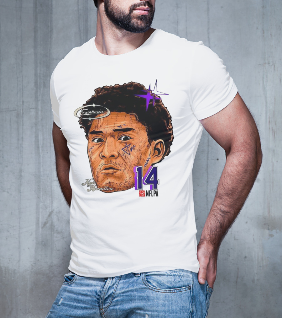 Kyle Hamilton Baltimore Ravens Euphoria Number 14 Ravens Star T-Shirt