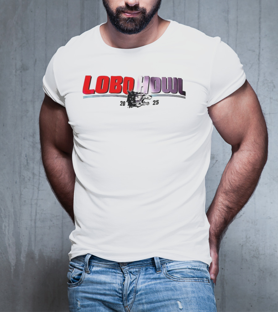 Lobo Howl 2025 Wolf Head Logo Red Purple T-Shirt
