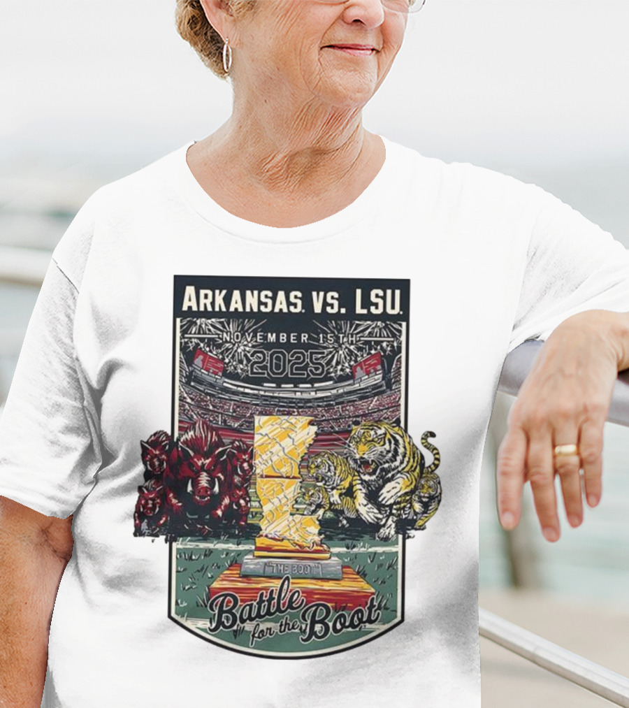 Arkansas Vs LSU November 15th 2025 Battle For The Boot T-Shirt