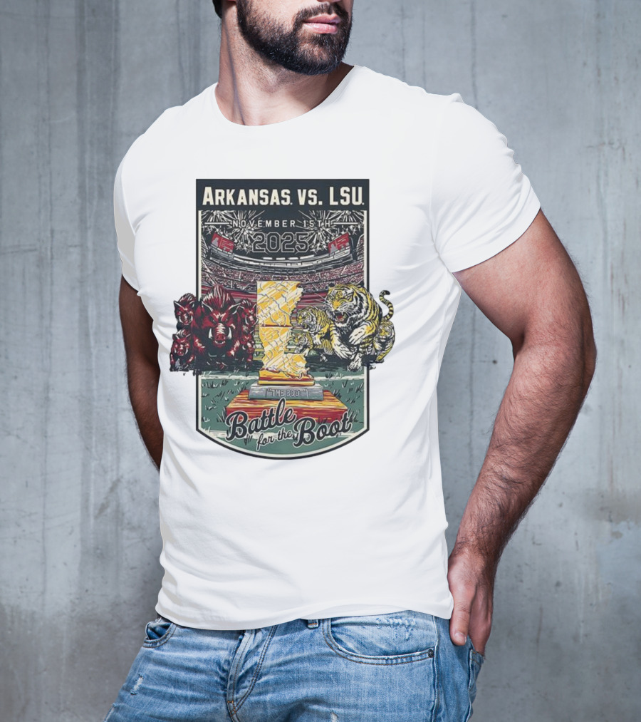 Arkansas Vs LSU November 15th 2025 Battle For The Boot T-Shirt