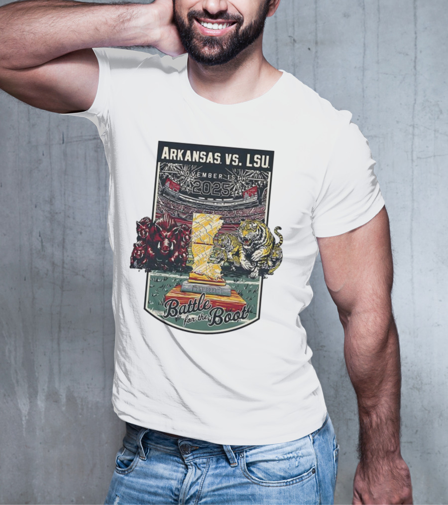 Arkansas Vs LSU November 15th 2025 Battle For The Boot T-Shirt