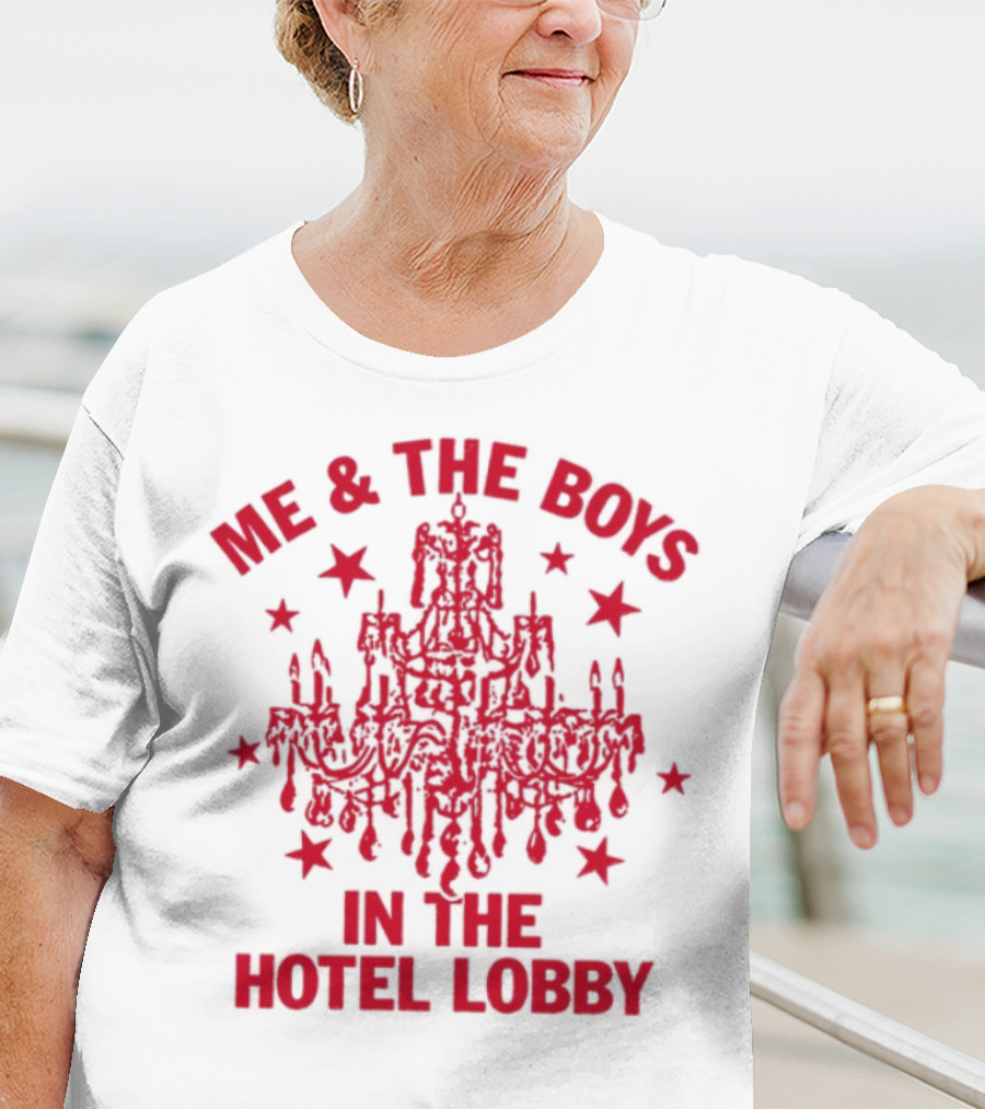 Me & The Boys In The Hotel Lobby Chandelier And Stars T-Shirt