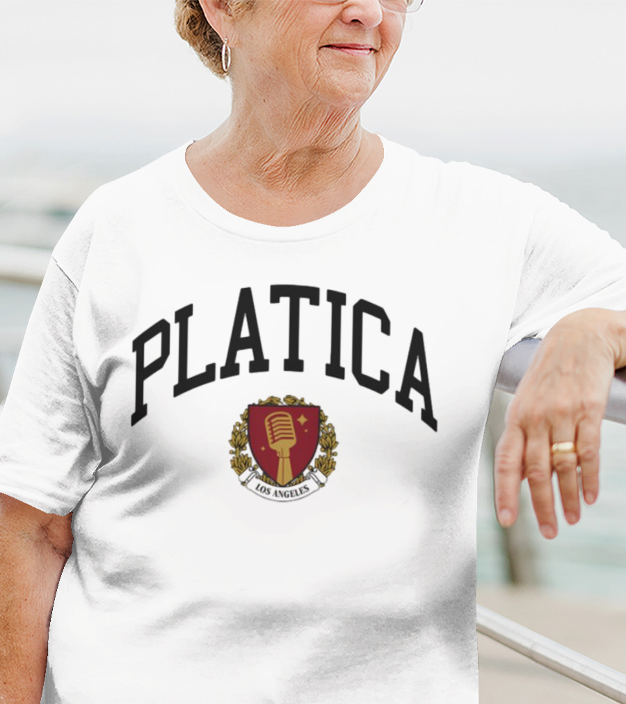 Platica Los Angeles Microphone Emblem T-Shirt