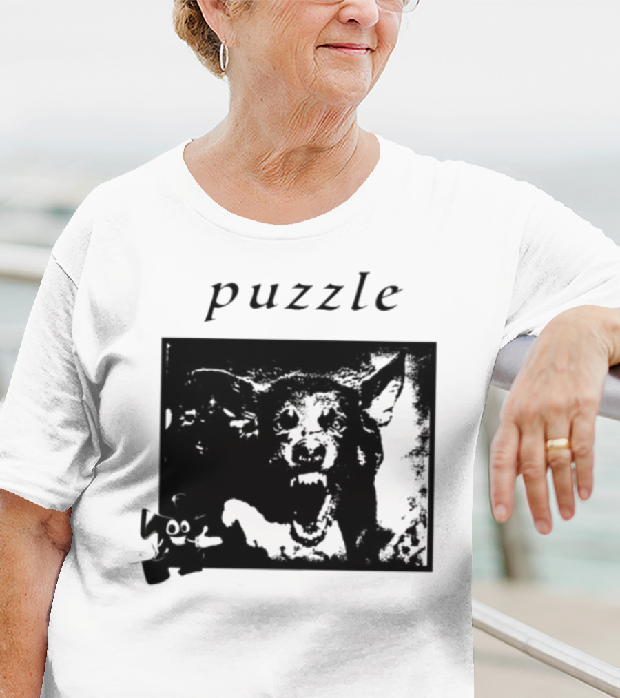 Puzzle Damage Dog With Missing Pieces T-Shirt