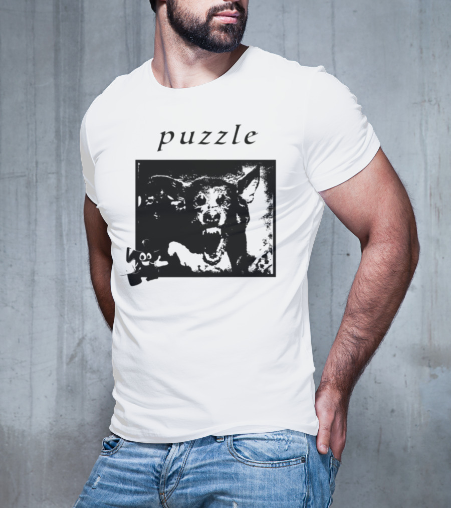 Puzzle Damage Dog With Missing Pieces T-Shirt