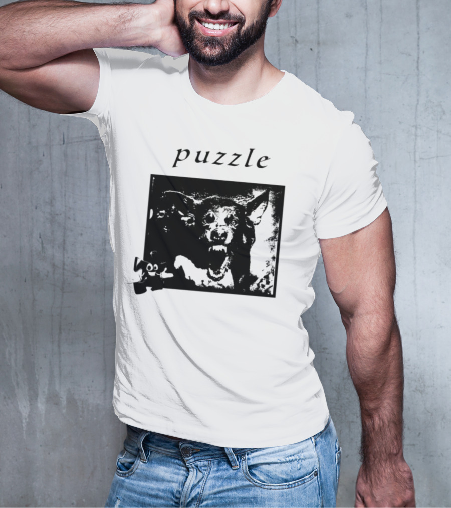 Puzzle Damage Dog With Missing Pieces T-Shirt