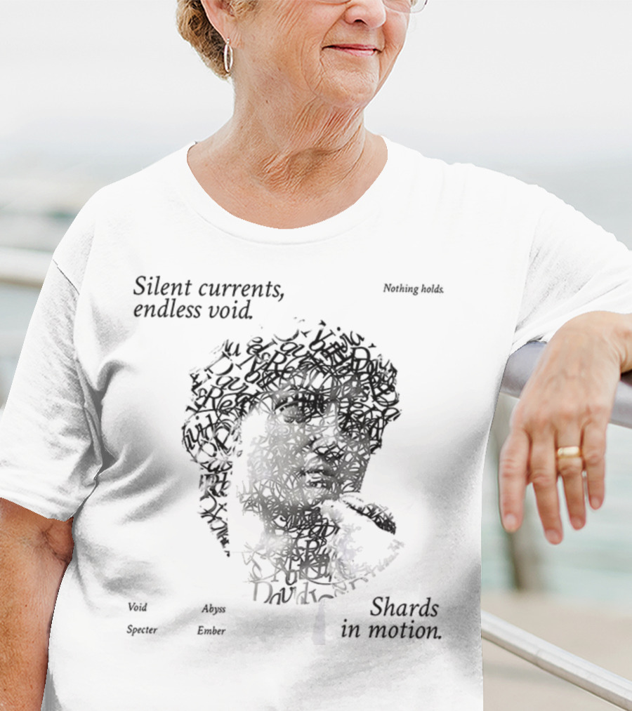 Silent Currents Endless Void Shards In Motion Vox Specter Alyn Basker Floating Debris T-Shirt