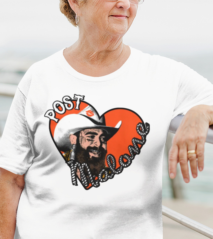 Big Ass Stadium Tour Post Malone Heart Cowboy Design T-Shirt