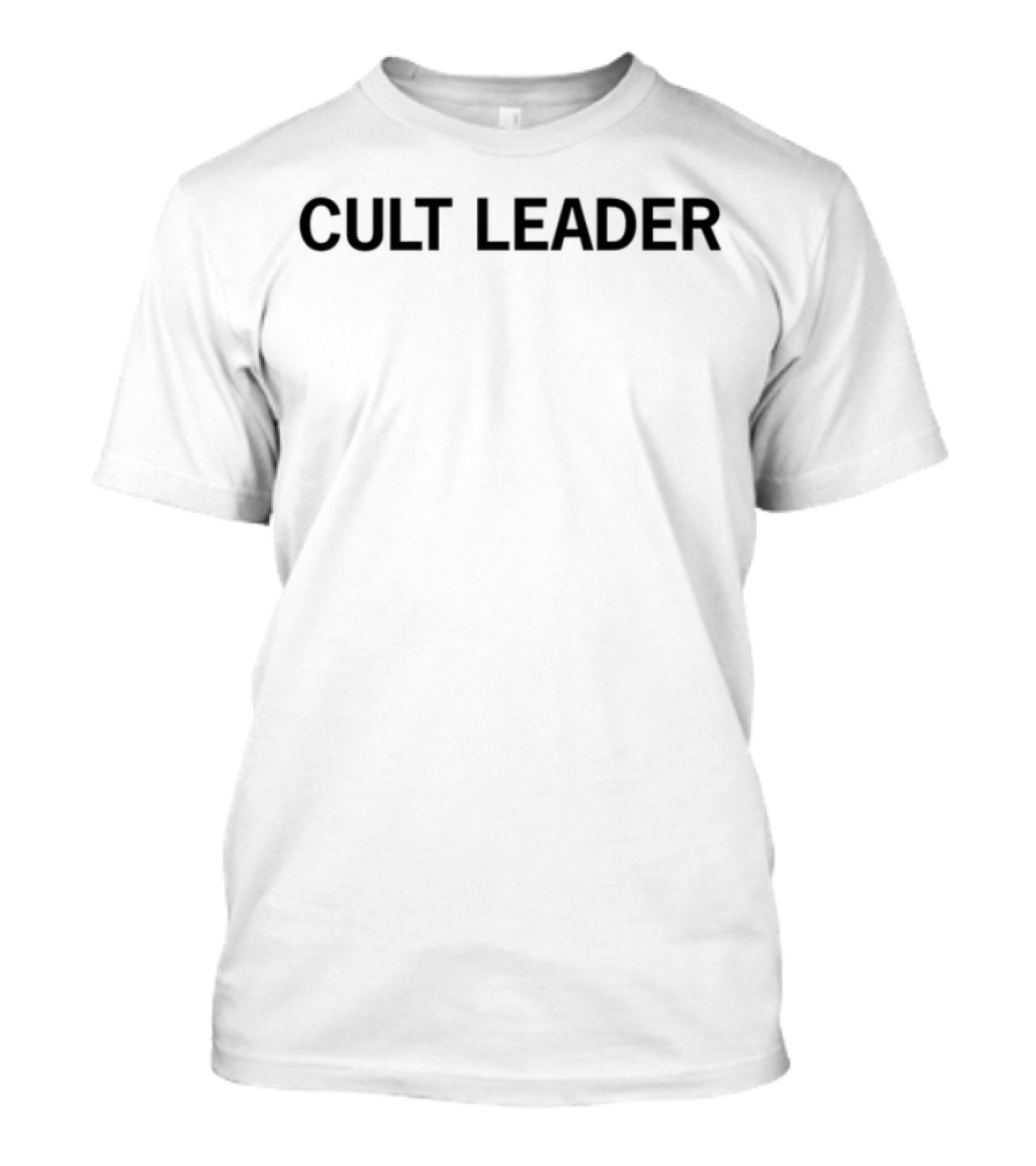 Cult Leader Distressed Style Text T-Shirt