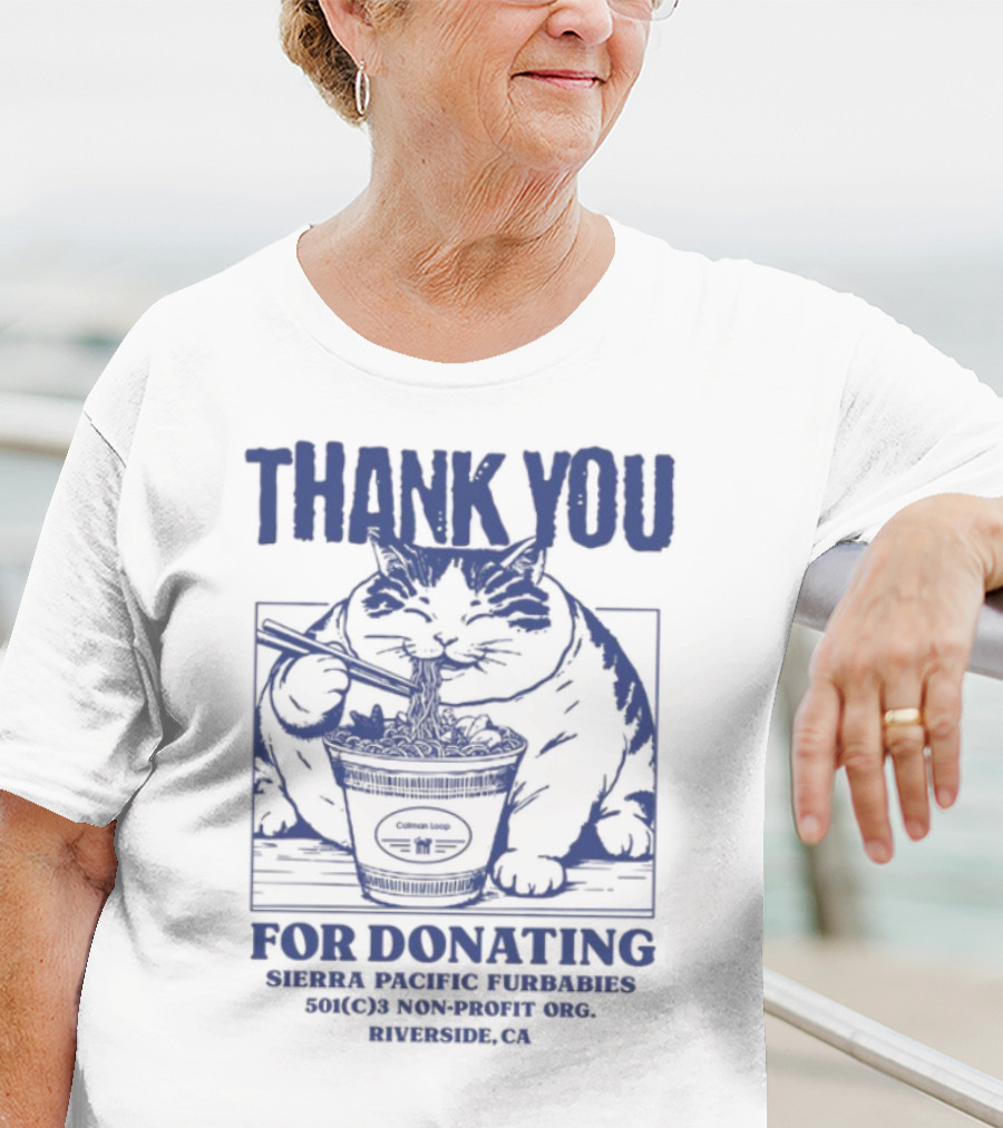 Thank You For Donating Santa Cruz Mountain Brewery Californians For Ferrets Monterey Bay California T-Shirt