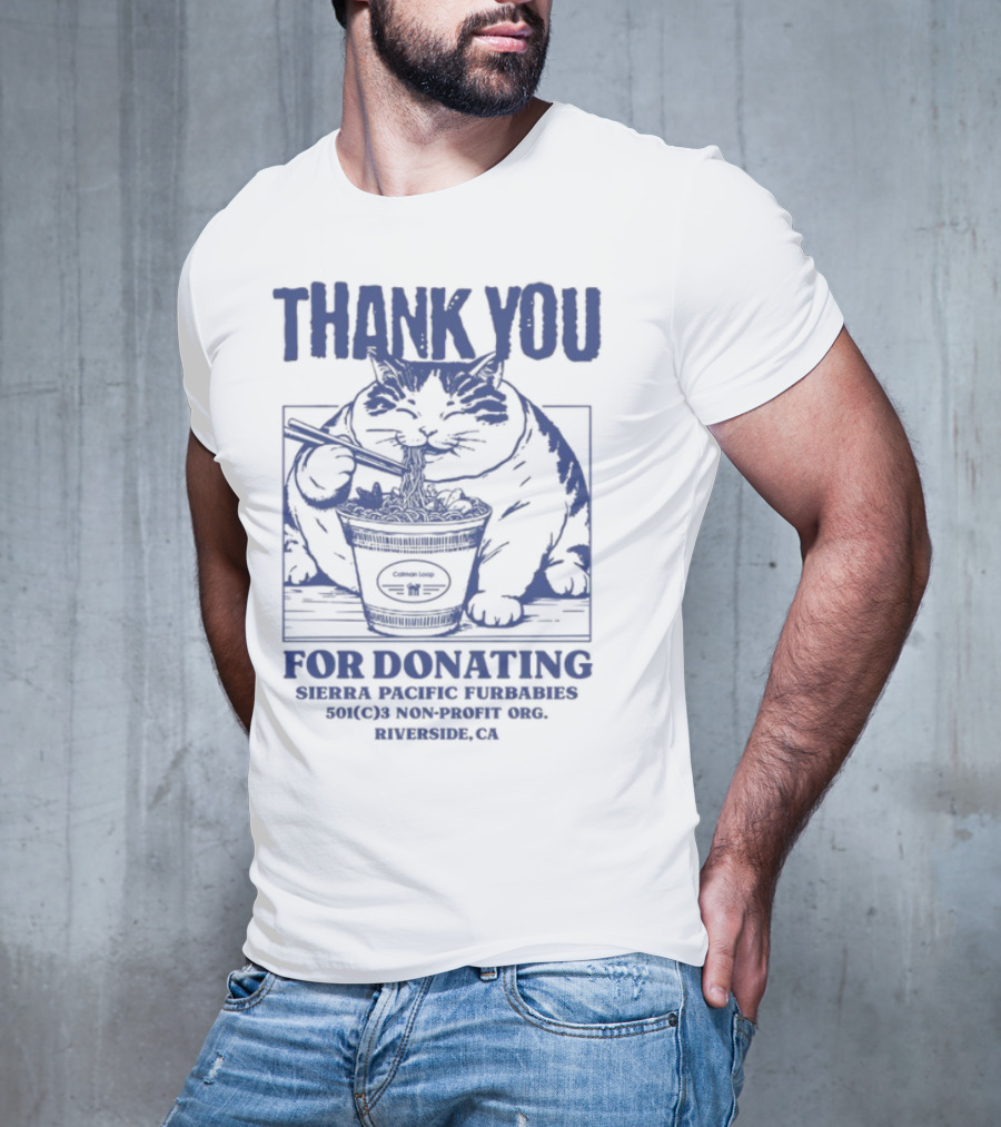 Thank You For Donating Santa Cruz Mountain Brewery Californians For Ferrets Monterey Bay California T-Shirt