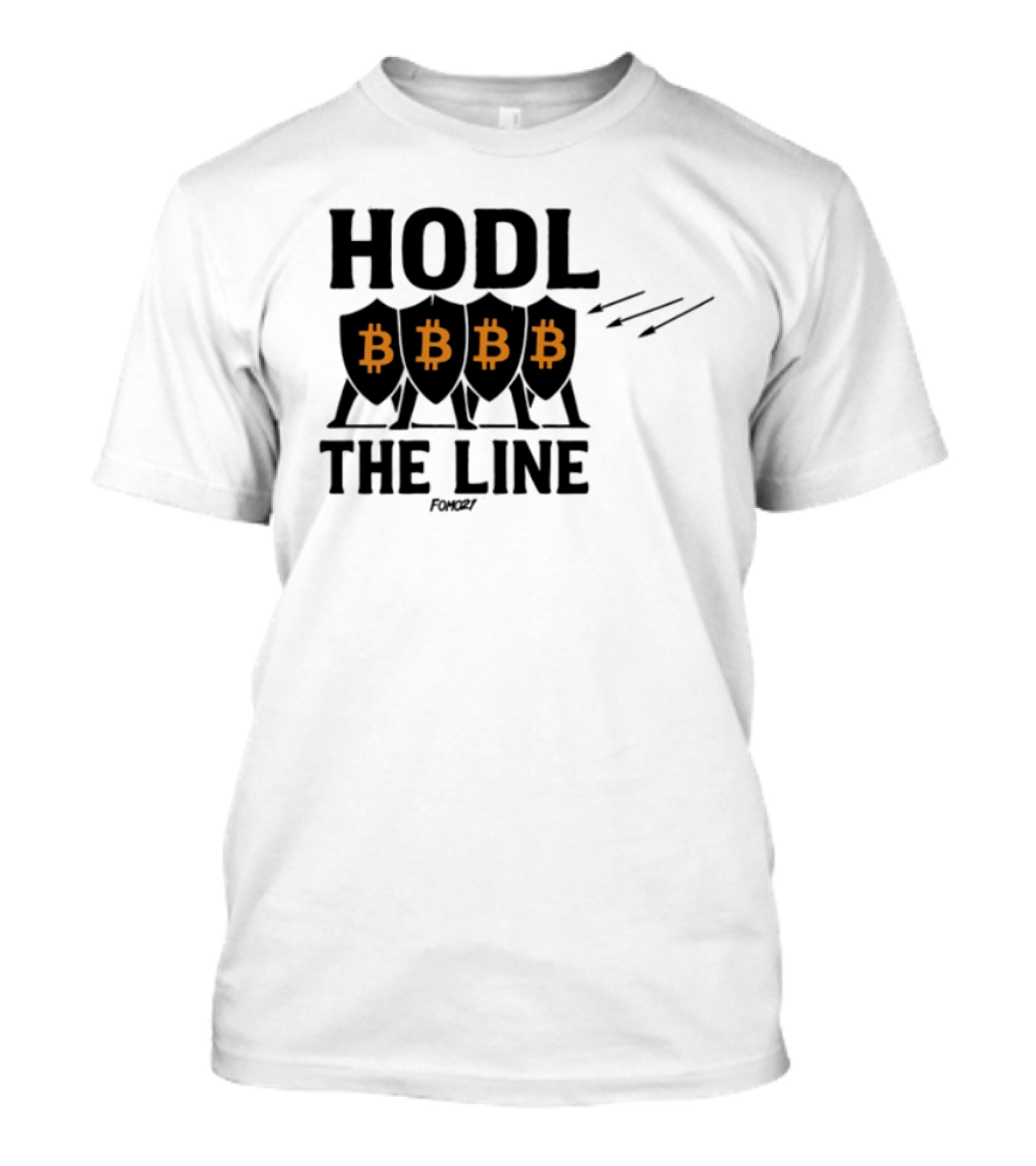Fomo21 Hodl The Line Bitcoin Warrior BBBB T-Shirt
