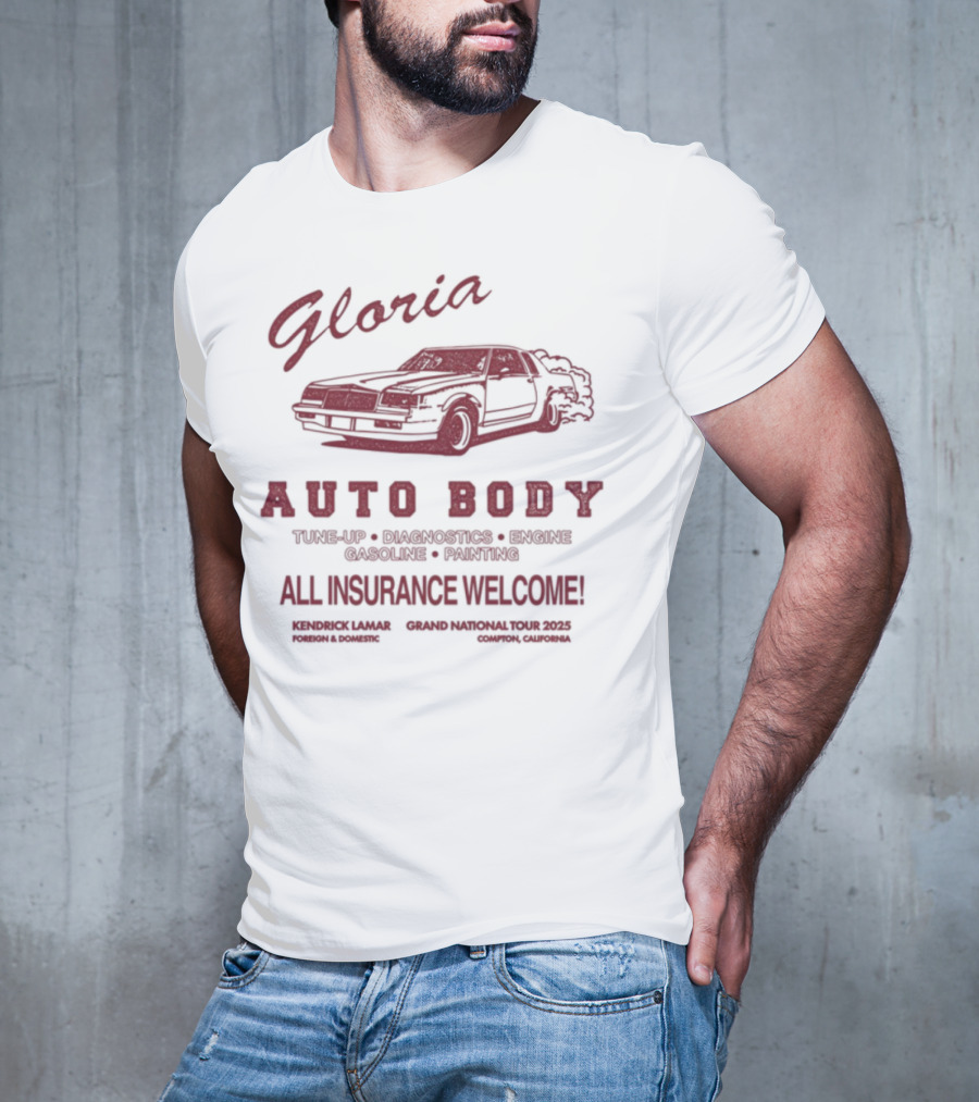 Gnxtour Kendrick Lamar Gloria Auto Body T-Shirt
