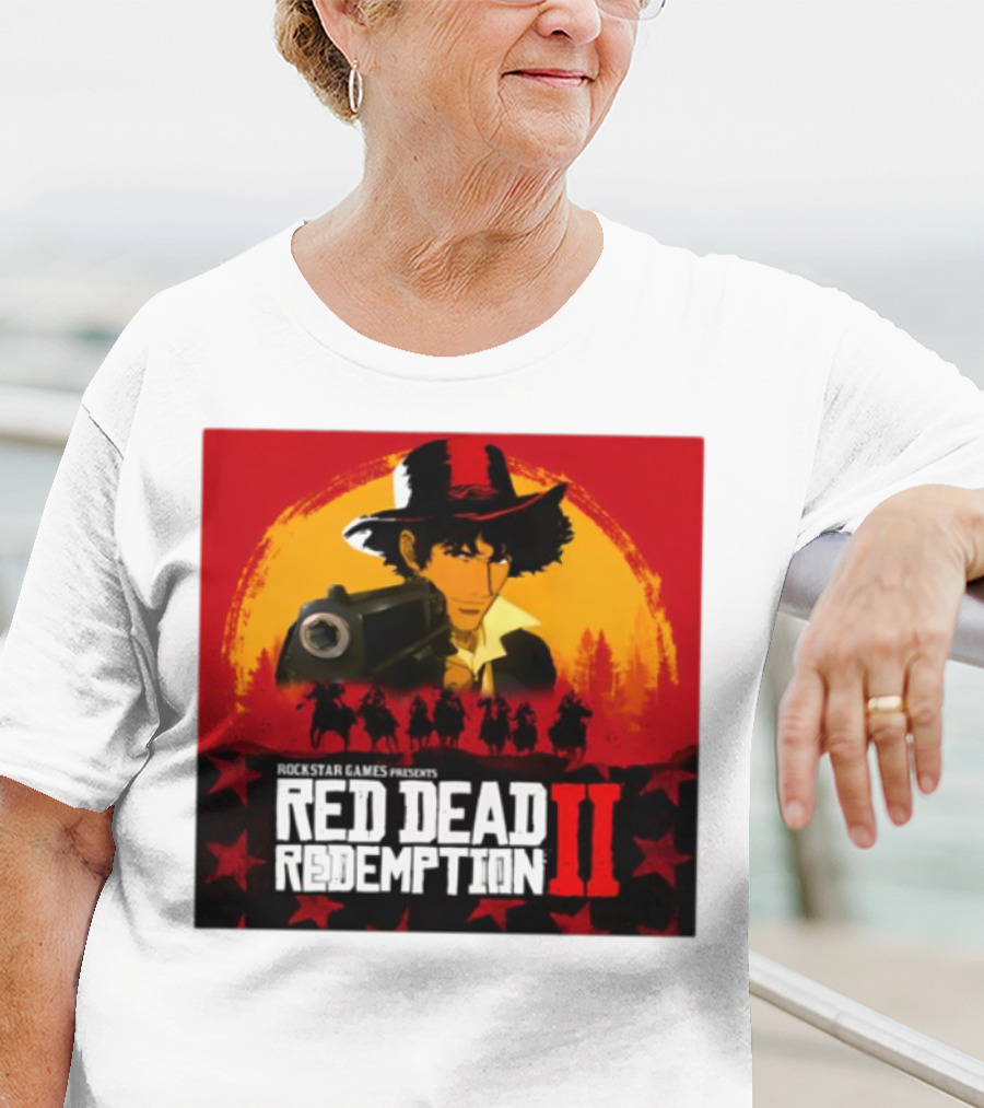 Rockstar Games Red Dead Redemption II Goofyahhtees Spike Rd2 Cowboy Gunman T-Shirt
