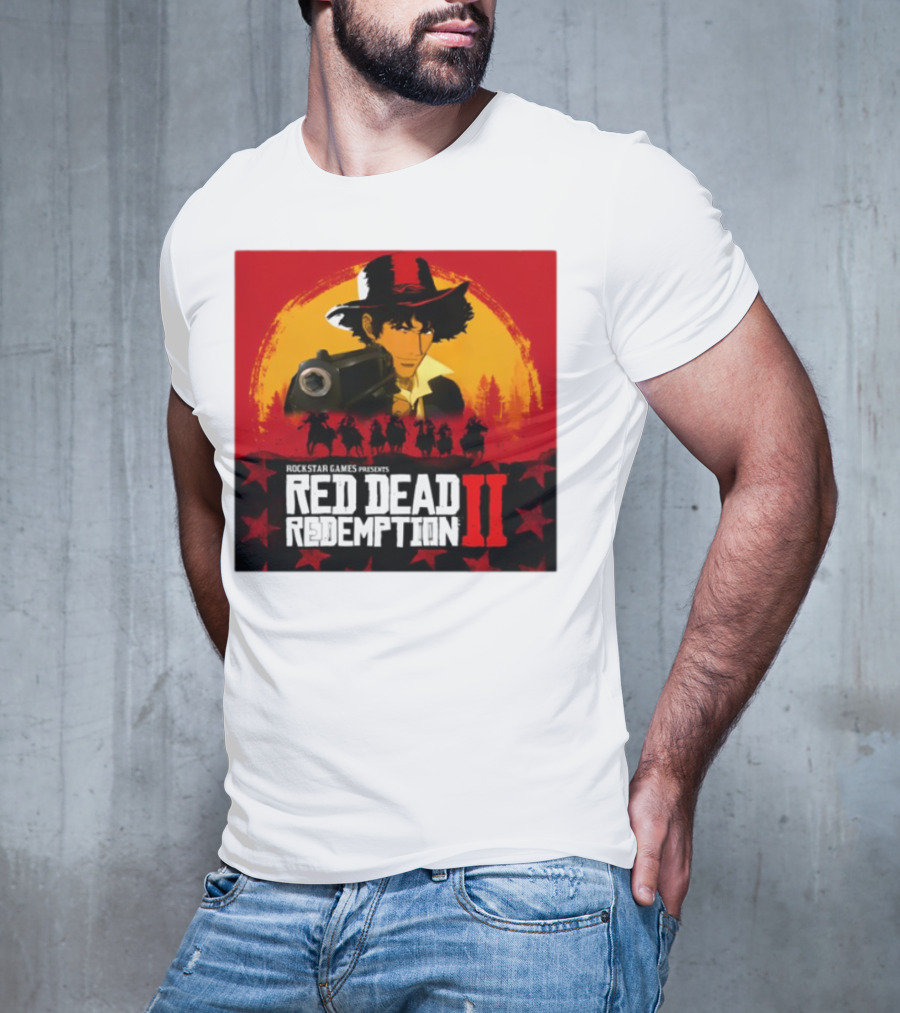 Rockstar Games Red Dead Redemption II Goofyahhtees Spike Rd2 Cowboy Gunman T-Shirt