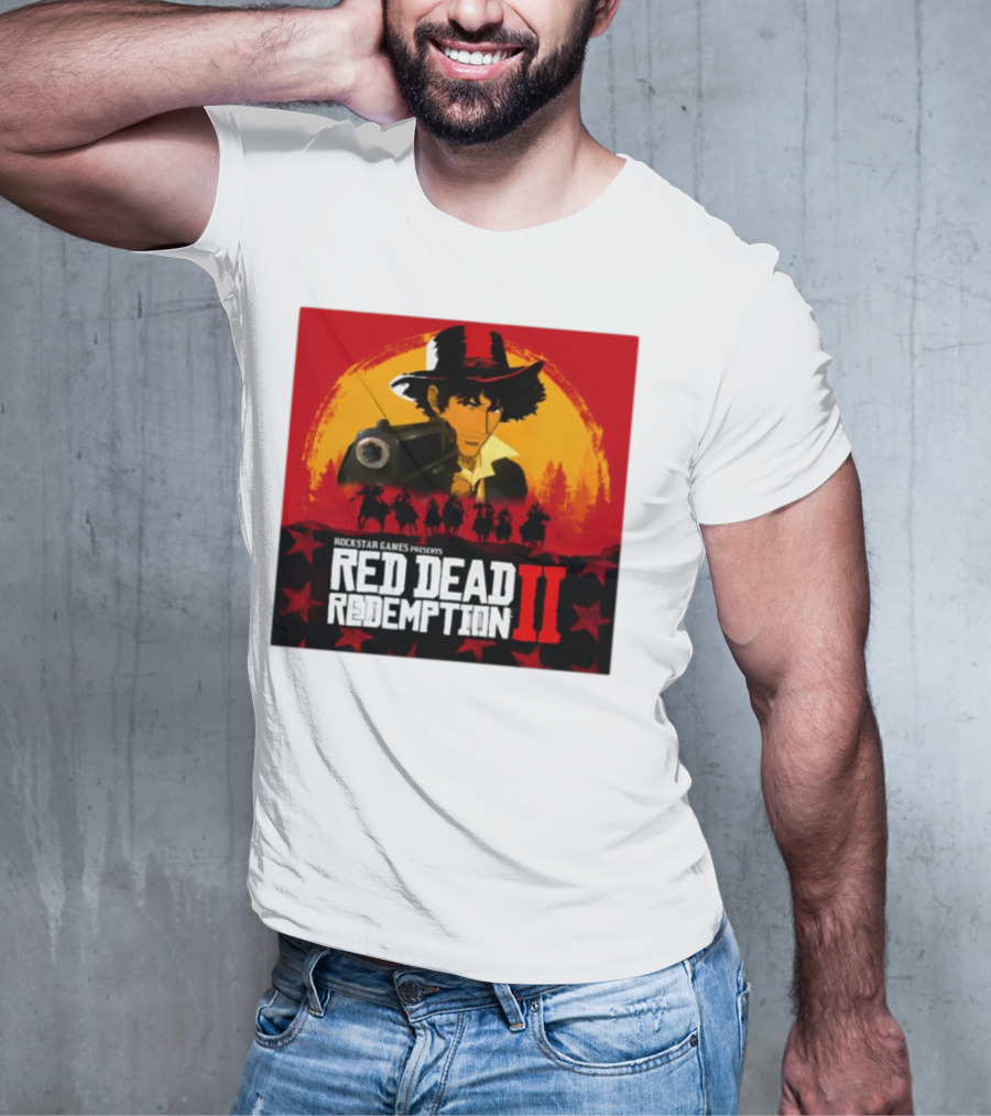 Rockstar Games Red Dead Redemption II Goofyahhtees Spike Rd2 Cowboy Gunman T-Shirt