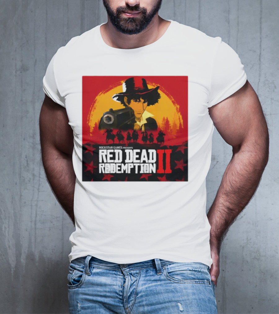 Rockstar Games Red Dead Redemption II Goofyahhtees Spike Rd2 Cowboy Gunman T-Shirt