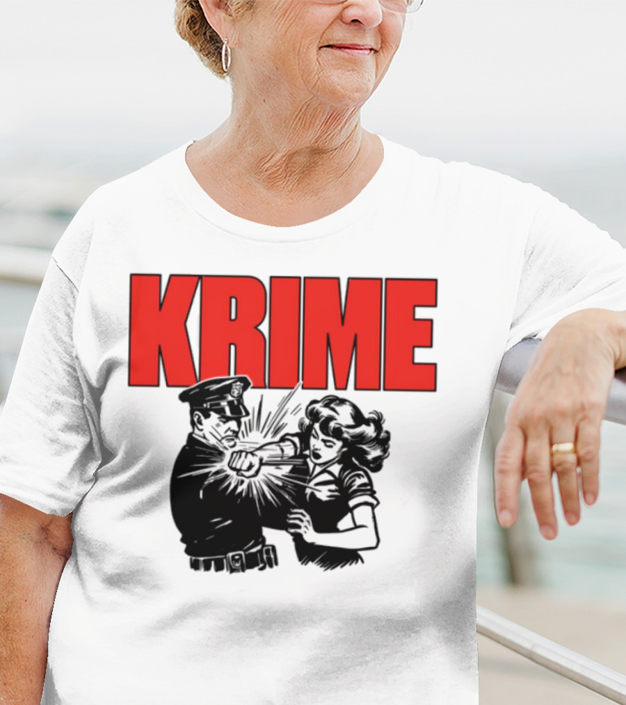 Krime ACAB Red Bold Text T-Shirt
