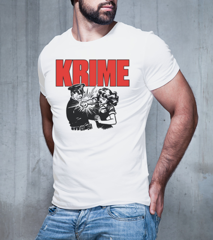 Krime ACAB Red Bold Text T-Shirt