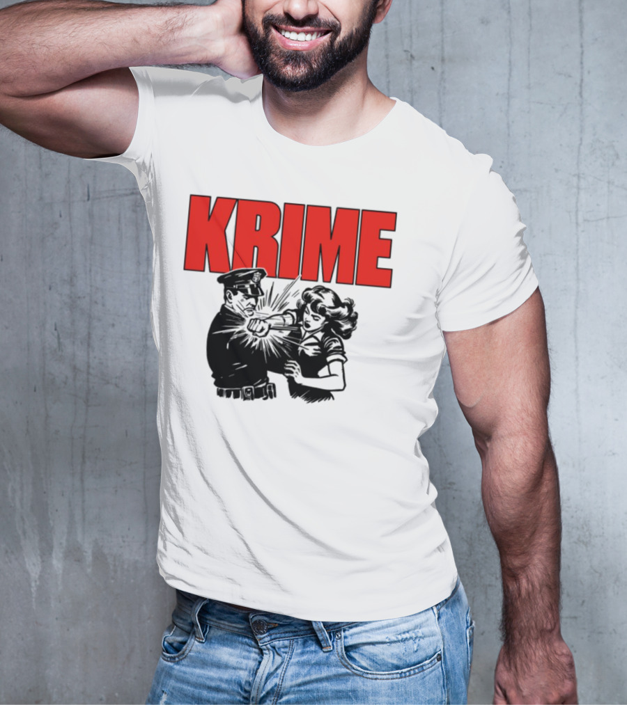 Krime ACAB Red Bold Text T-Shirt