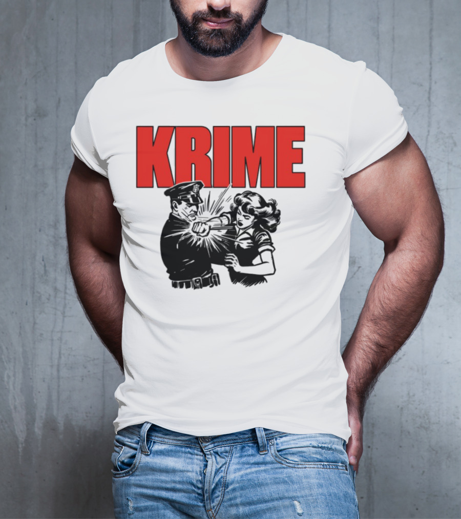 Krime ACAB Red Bold Text T-Shirt
